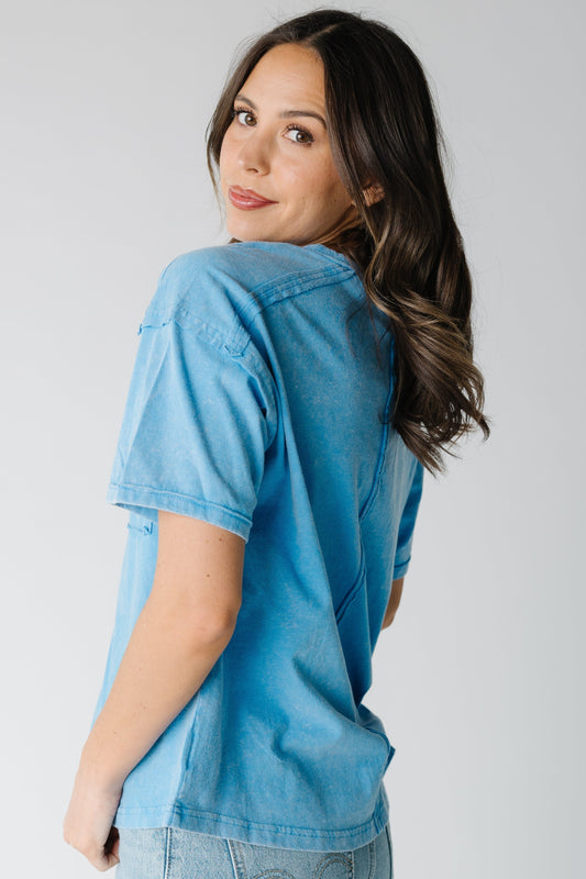 Fast Pace Soft Pocket Tee in blue
