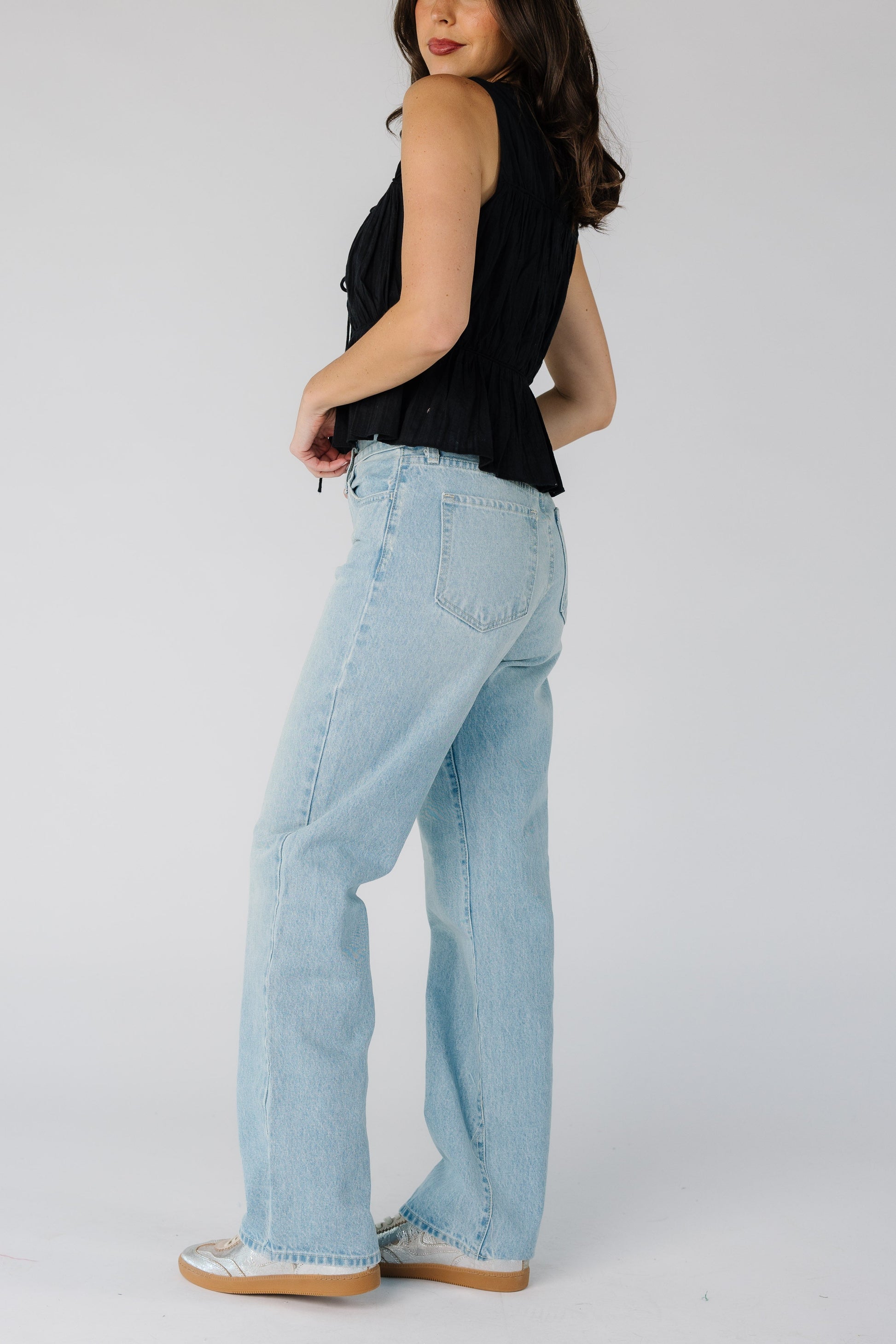 Helen Relaxed Straight Denim - Light Denim WOMEN'S DENIM Just Panmaco Inc. 