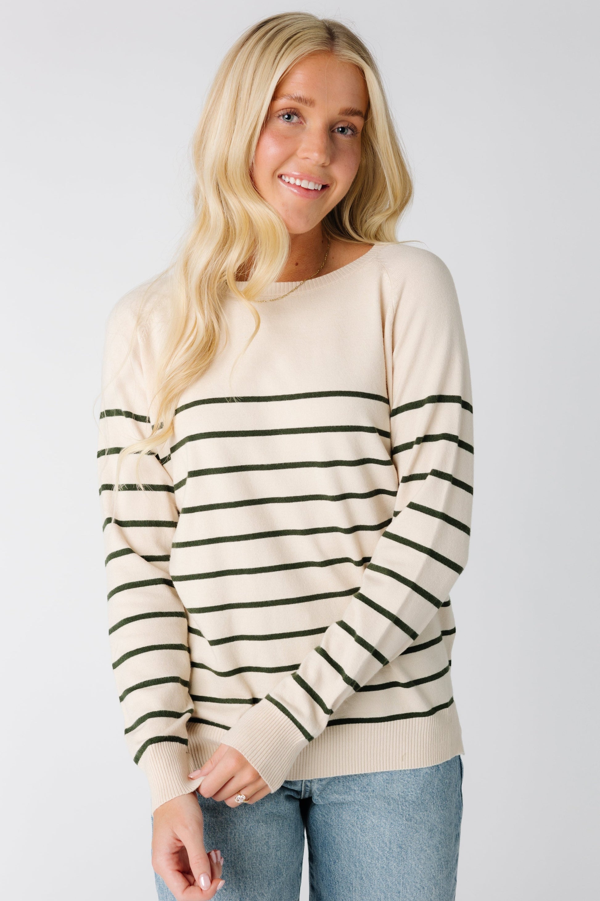 Long sleeve cream sweater