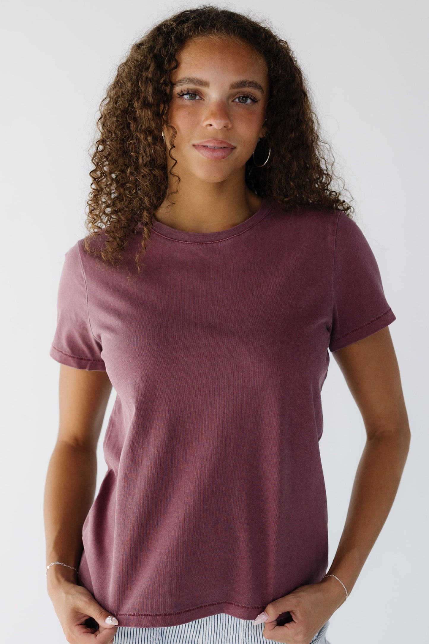 Asher Tee in wie color for women and teenage girls.