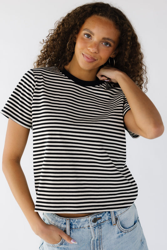 The Ellie Top WOMEN'S TOP Mod Ref Black-Cream S 