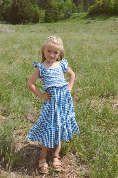 Citrus Tali Gingham Girl's Dress GIRL'S DRESS Citrus 