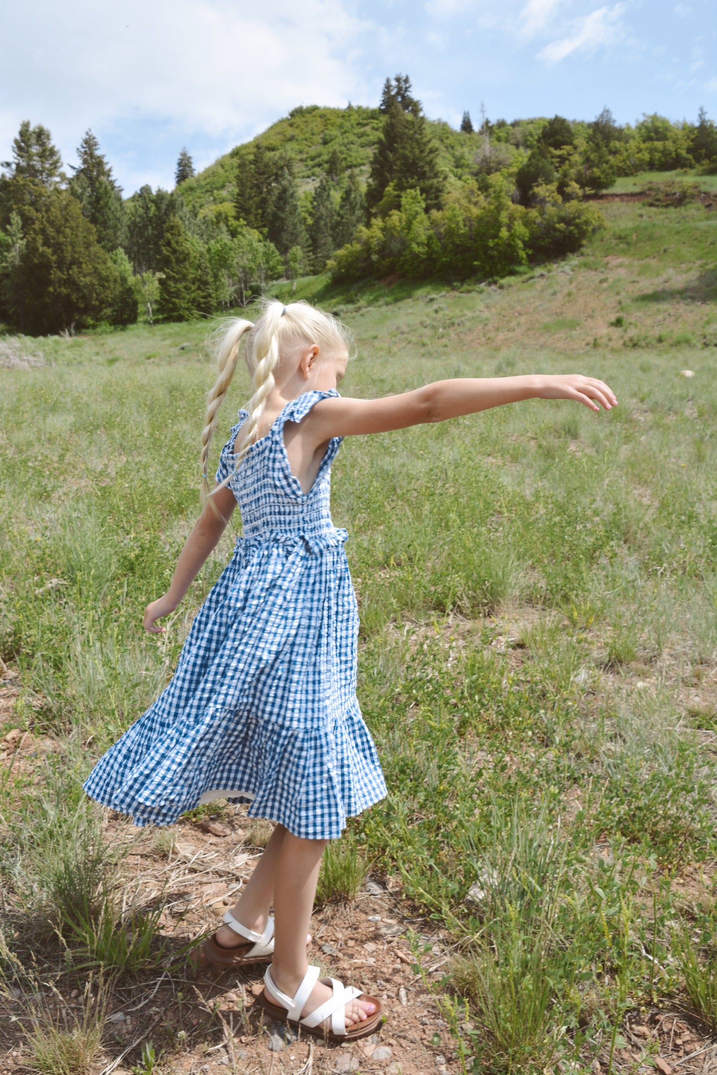 Citrus Tali Gingham Girl's Dress GIRL'S DRESS Citrus 