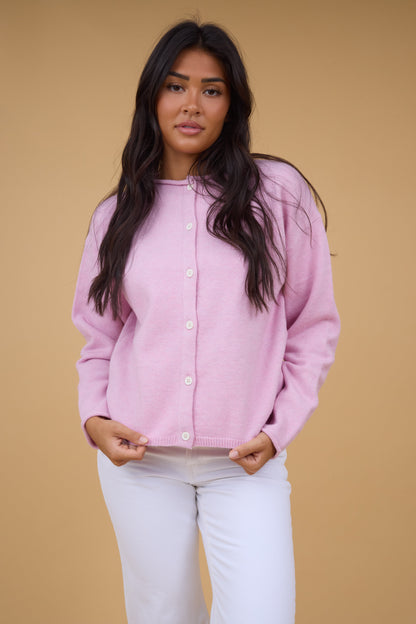 The Juliet Button Down Cardigan WOMEN'S CARDIGAN Mod Ref Pink S 