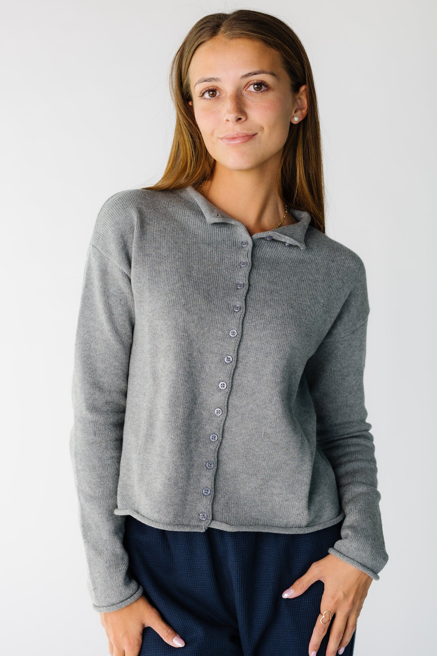 The Marlo Cardigan in grey for women and teens