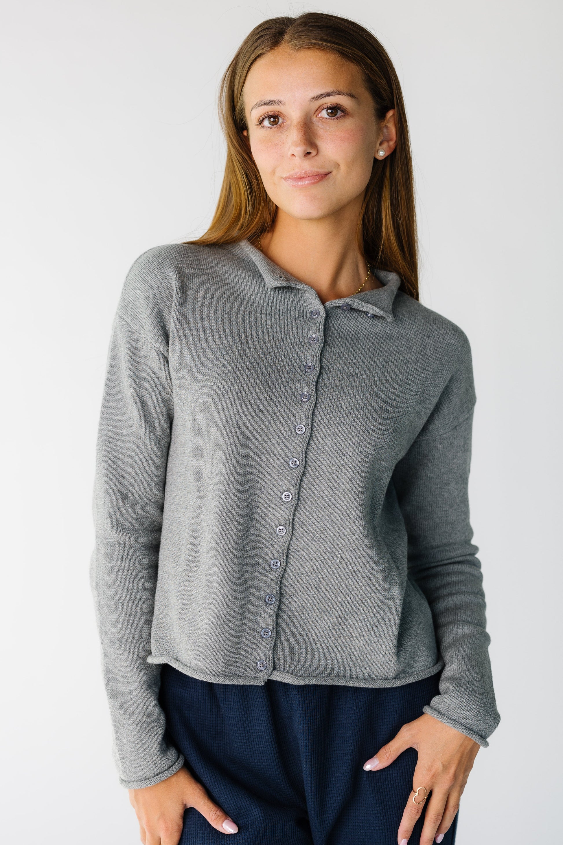 The Marlo Cardigan in grey for women and teens
