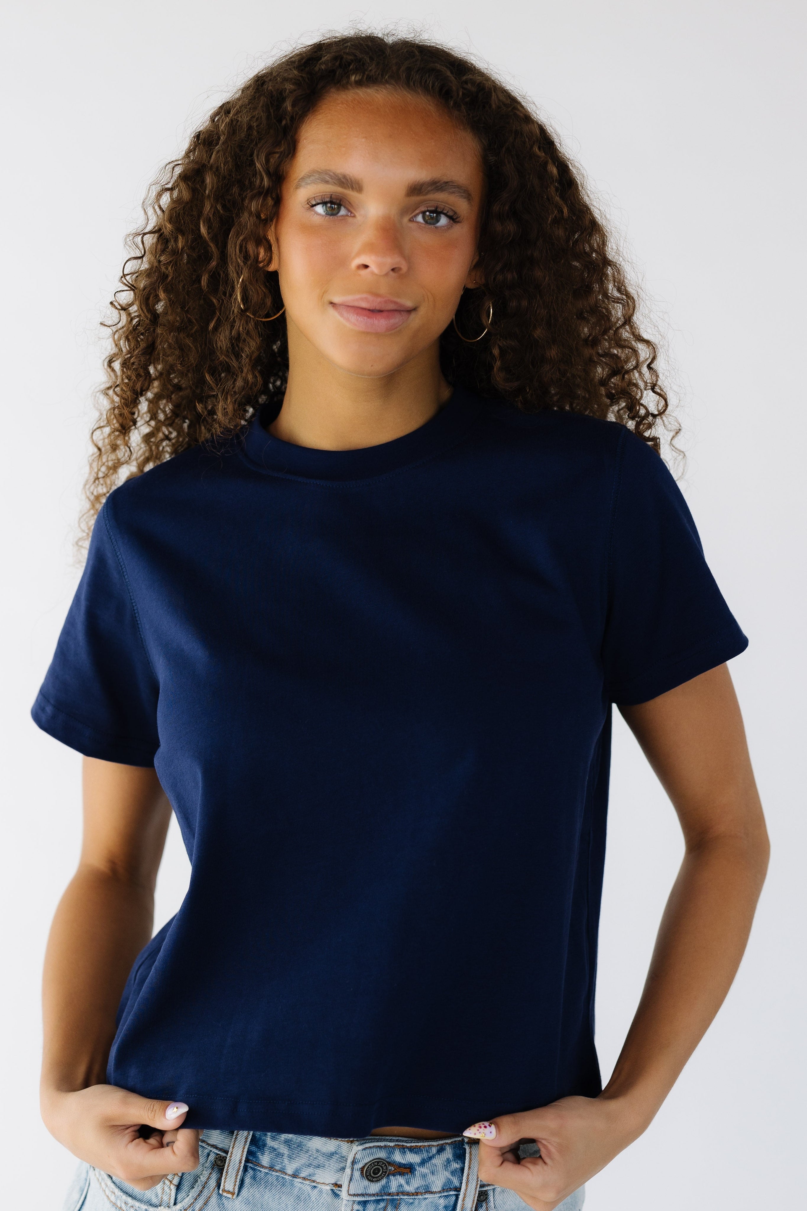 The Modest Lanie Top - Blue & Navy – Called to Surf