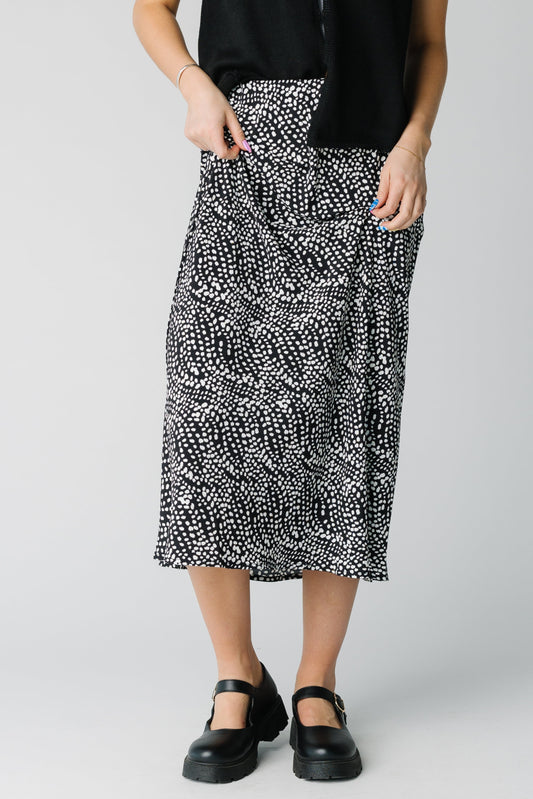 The New June Skirt in black and white dot