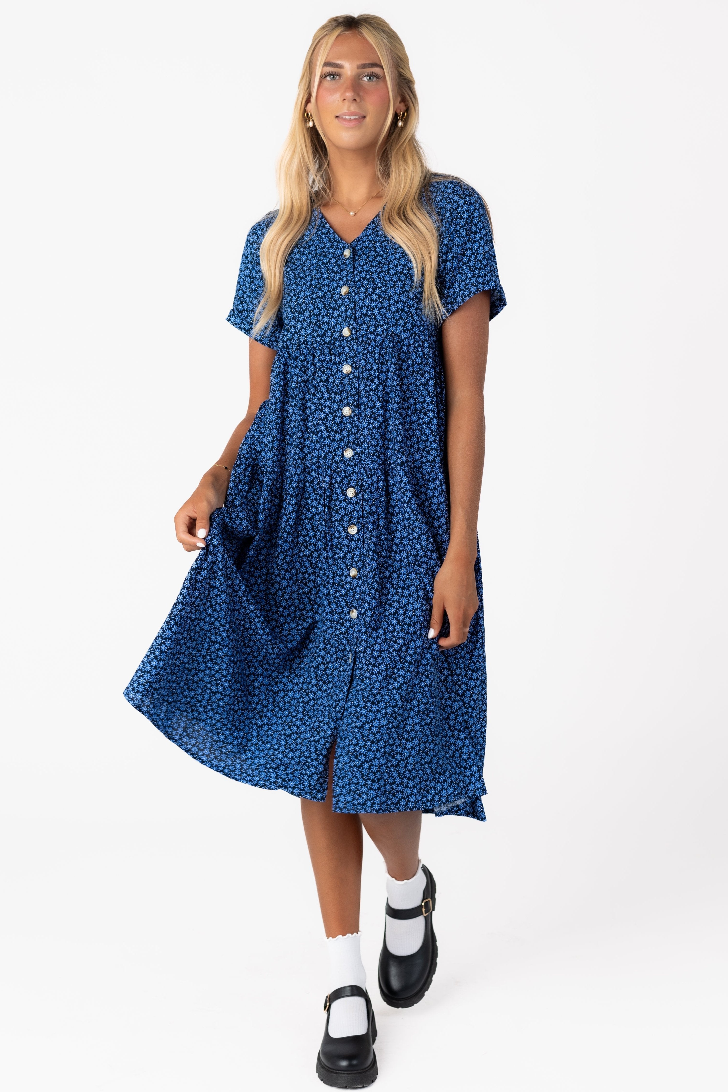 Brass Roe Keri Button Down Dress Called to Surf