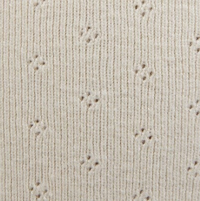 Off white pointelle fabric swatch