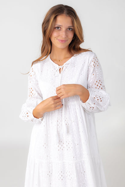 Citrus Nila Eyelet Dress - White WOMEN'S DRESS Citrus 