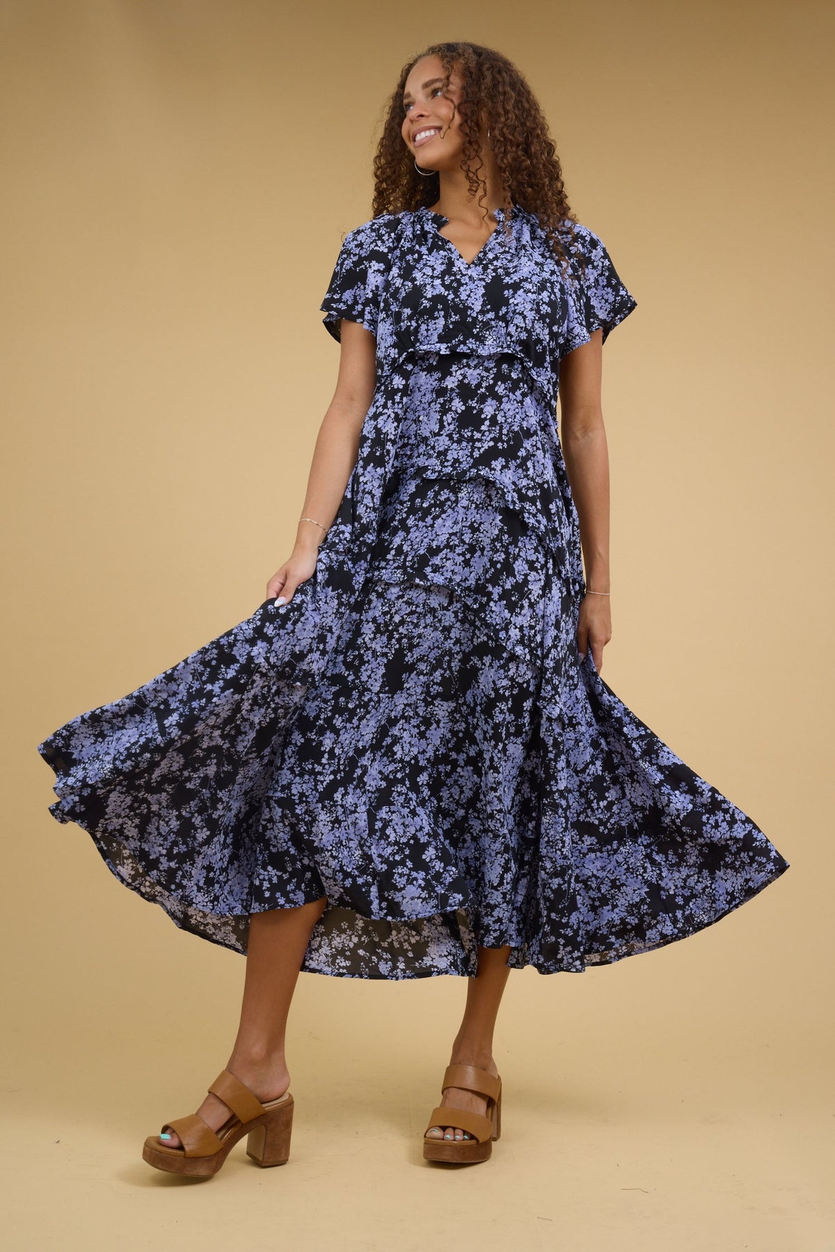 Brass & Roe Kesley Tiered Maxi Dress WOMEN'S DRESS Brass & Roe 