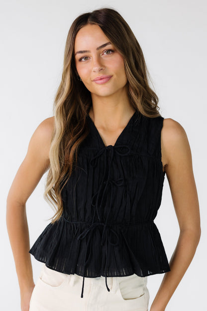 The Textured Bow Tank WOMEN'S TOP Mod Ref 