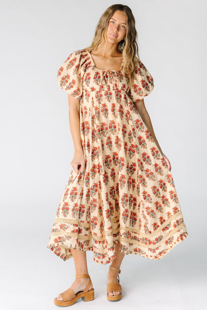 Citrus The Jolie Lyon Dress WOMEN'S DRESS Citrus Cream Print XS 