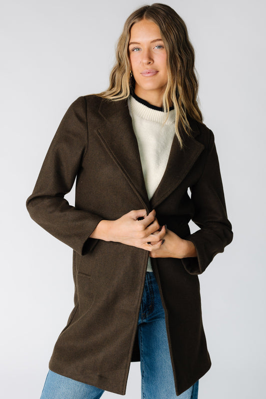 The Expression Jacket in espresso brown for women and teens