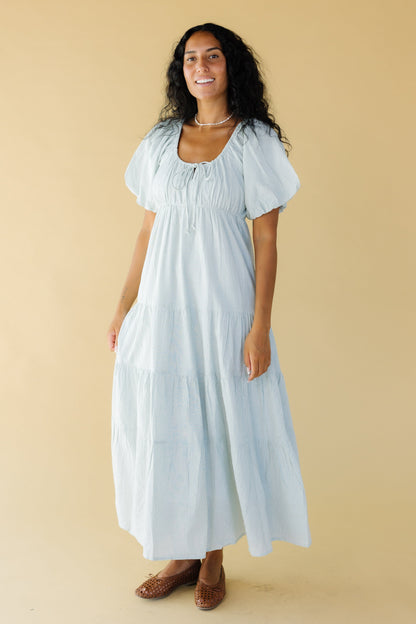 Citrus Lyon Tiered Dress WOMEN'S DRESS Citrus Green Stripe XXS 