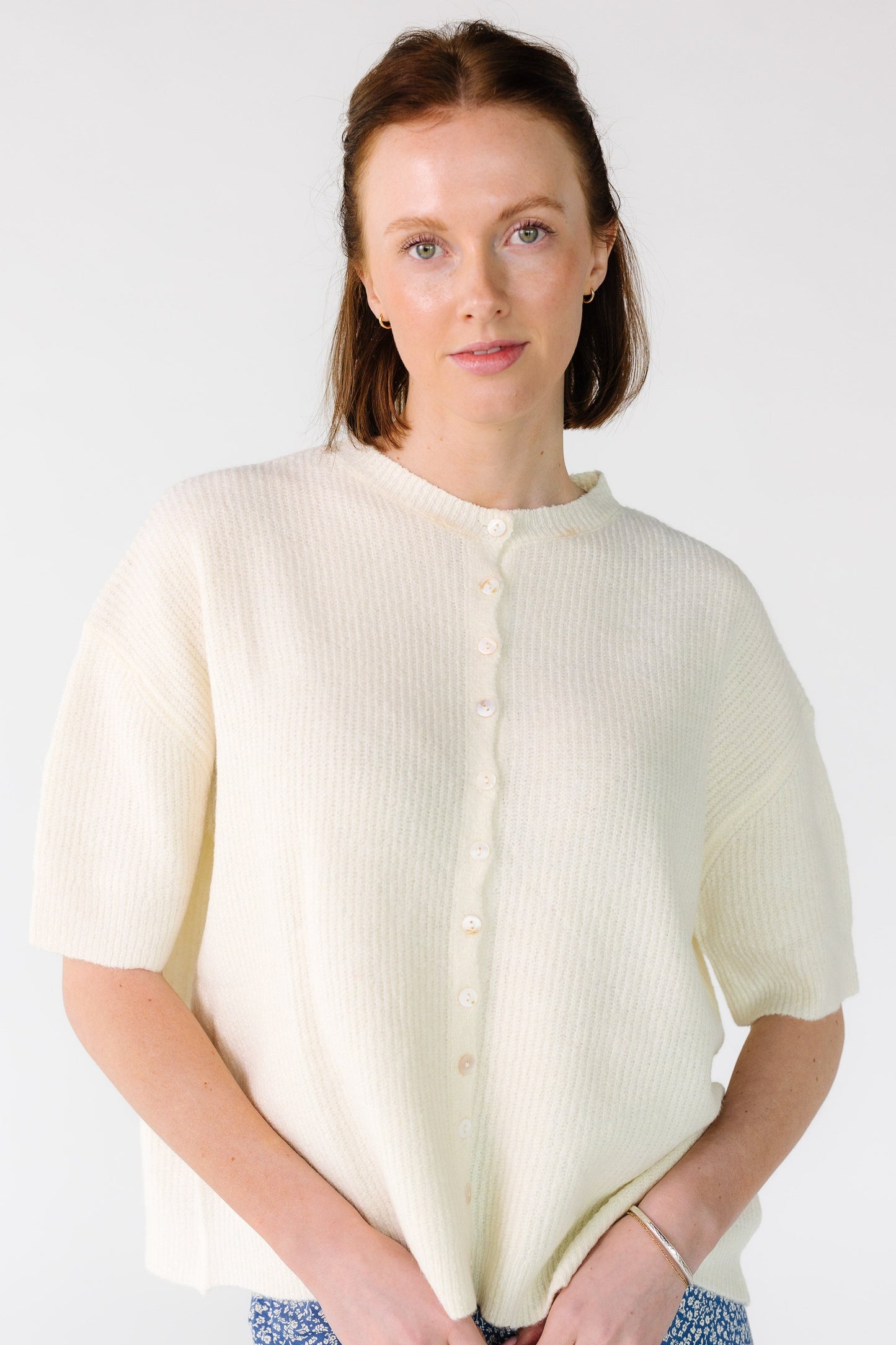 Dressed Up Cardigan- Spring in ivory for women and teens.