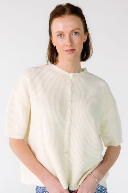 Dressed Up Cardigan- Spring in ivory for women and teens.