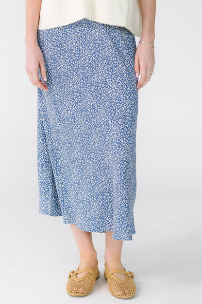 The Spring June Skirt  in dusty blue for women and teens.