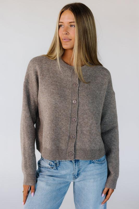 Underestimated Knit Cardigan WOMEN'S SWEATERS Things Between Mocha S 