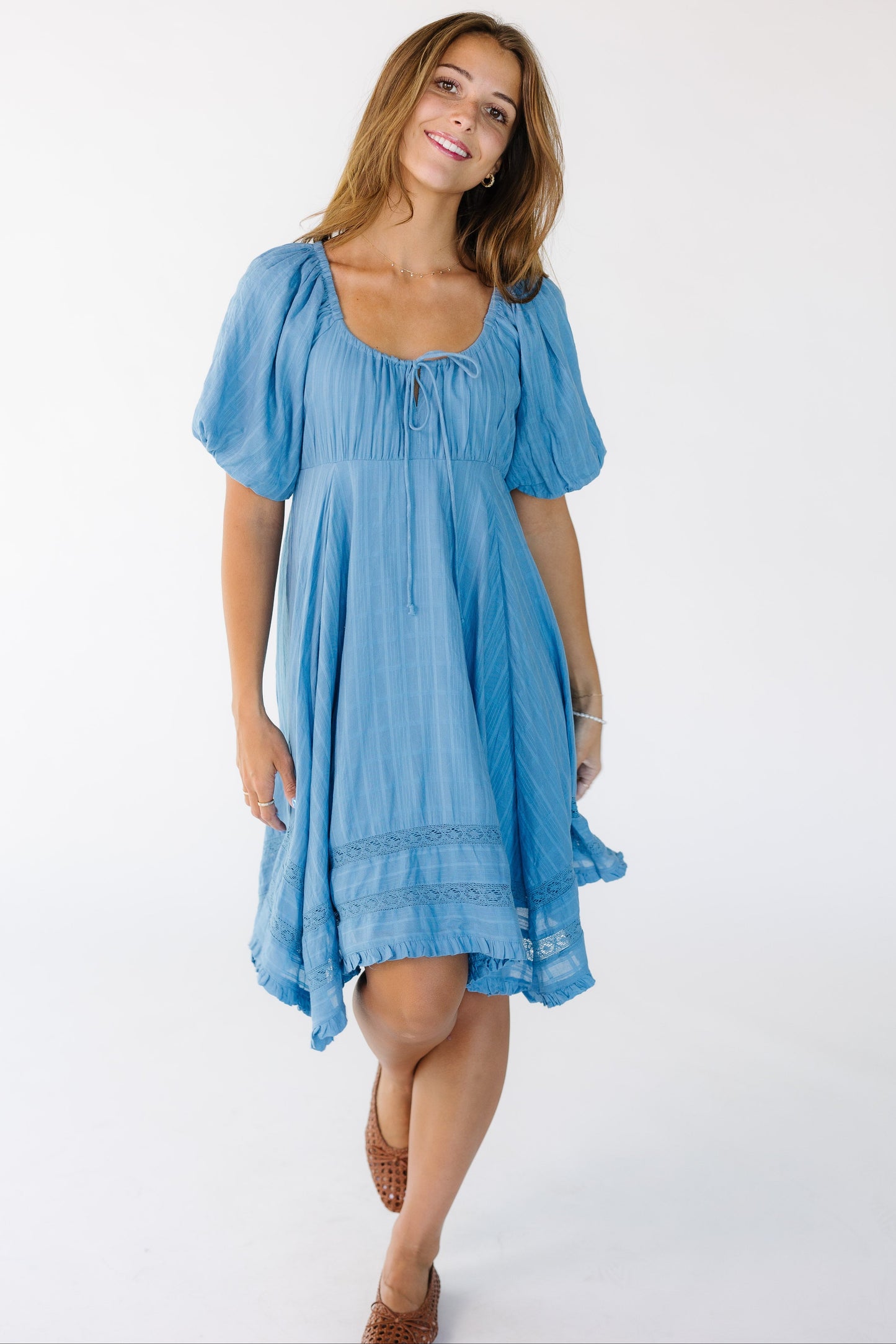 Citrus Spring Lyon Knee Dress Blue / XL