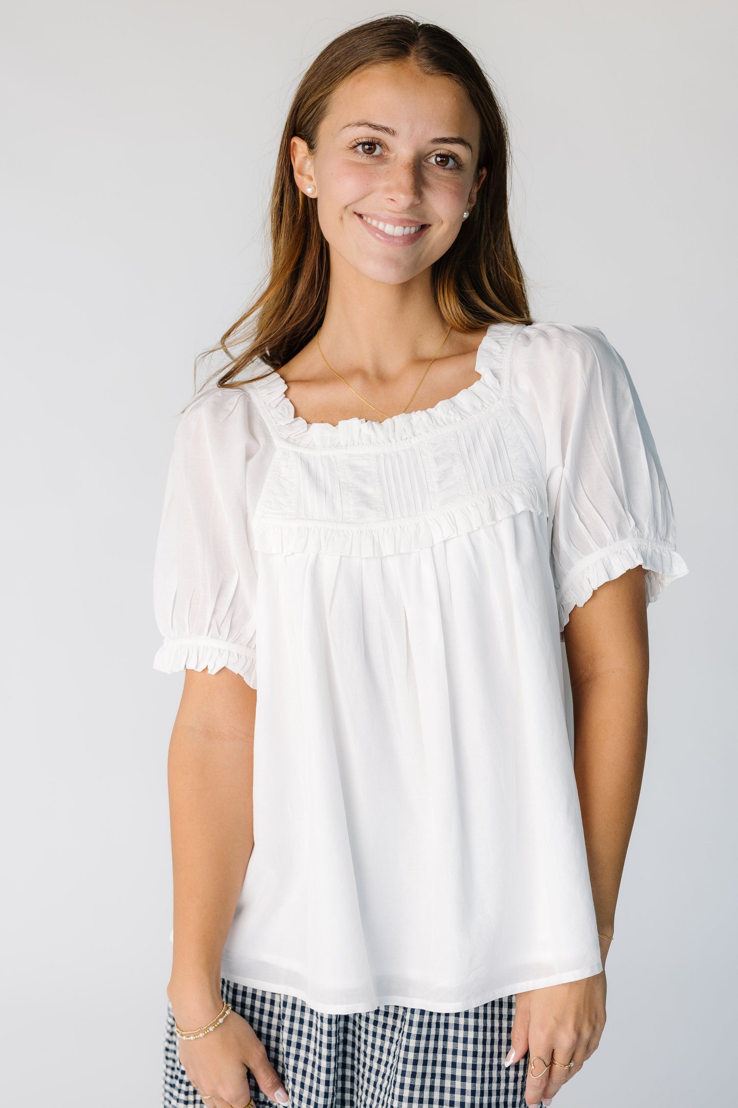 Citrus Eila Top in white for women and teens