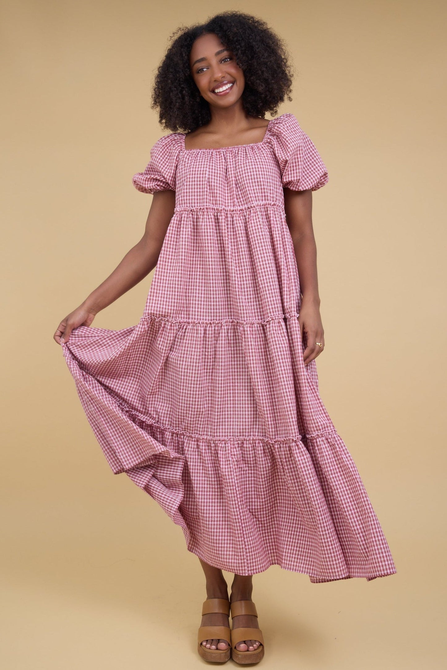 Brass & Roe Charity Tier Dress WOMEN'S DRESS brass & roe Red XXS 
