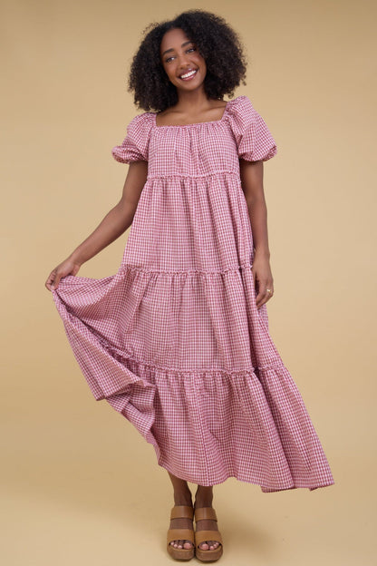 Brass & Roe Charity Tier Dress WOMEN'S DRESS brass & roe Red XXS 