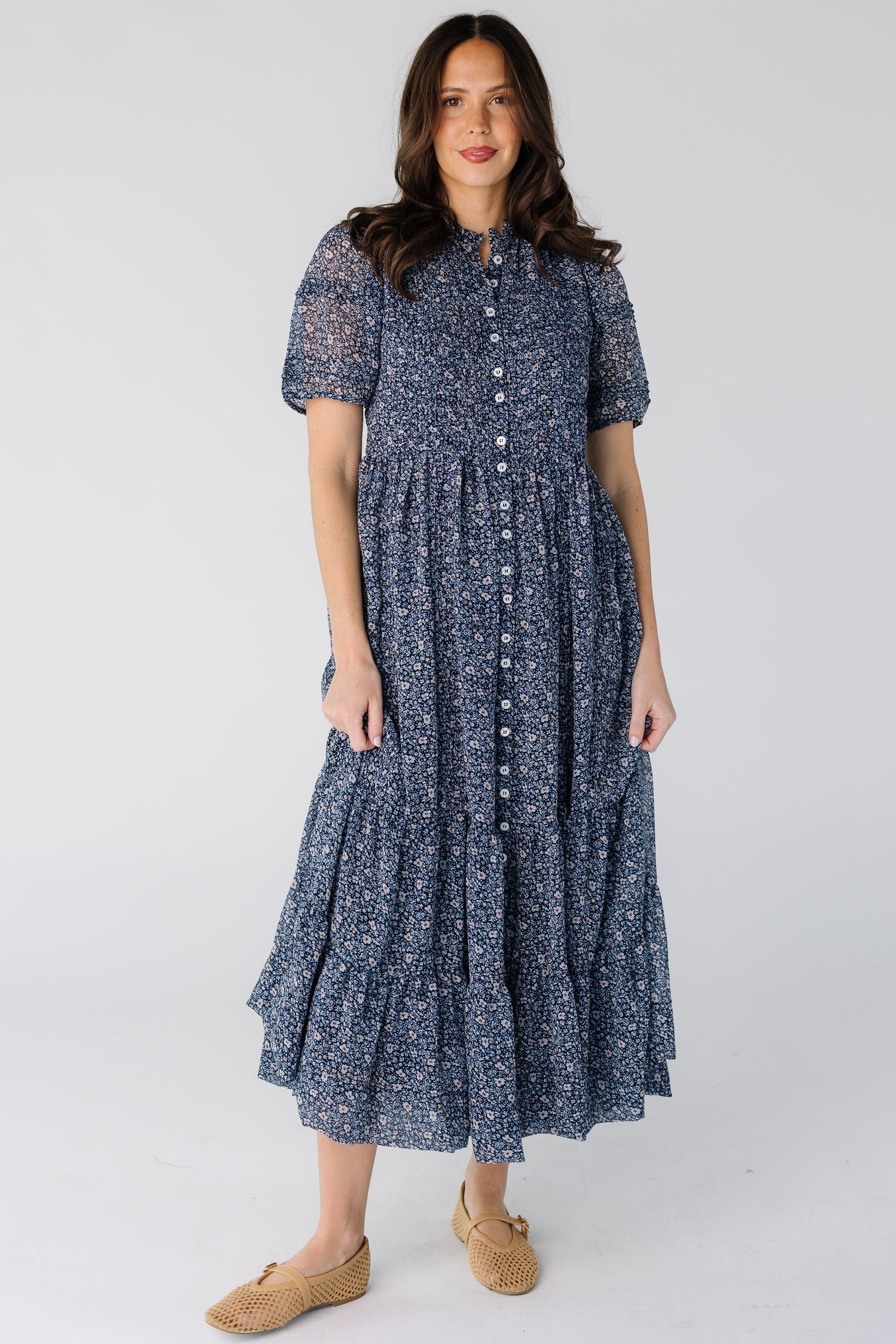 Citrus Flower Fields Chiffon Dress WOMEN'S DRESS Citrus 