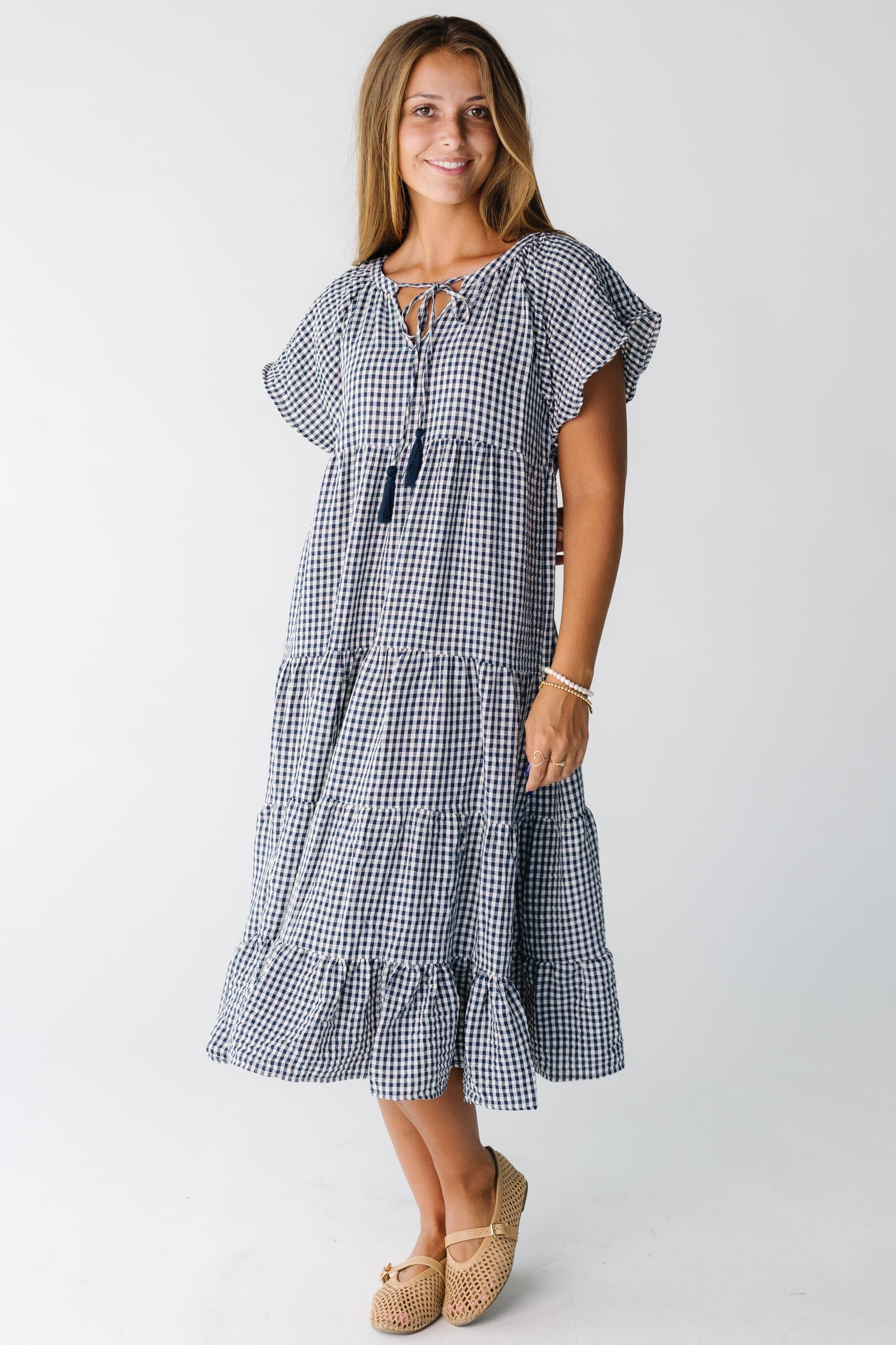 Brass & Roe Elmina Gingham Dress WOMEN'S DRESS brass & roe 