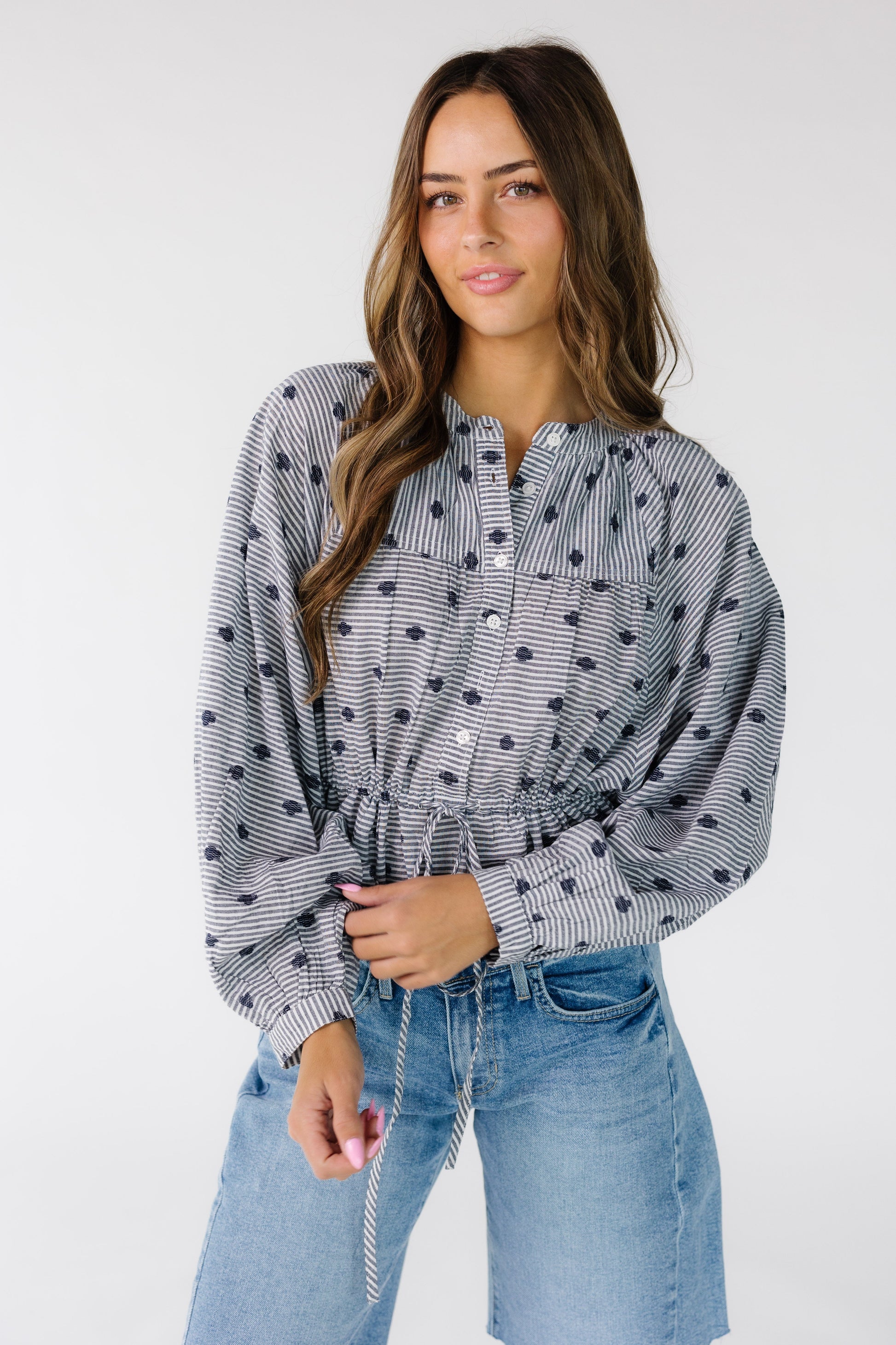 Citrus Luca Stripe & Embroidered Top WOMEN'S TOP Citrus 