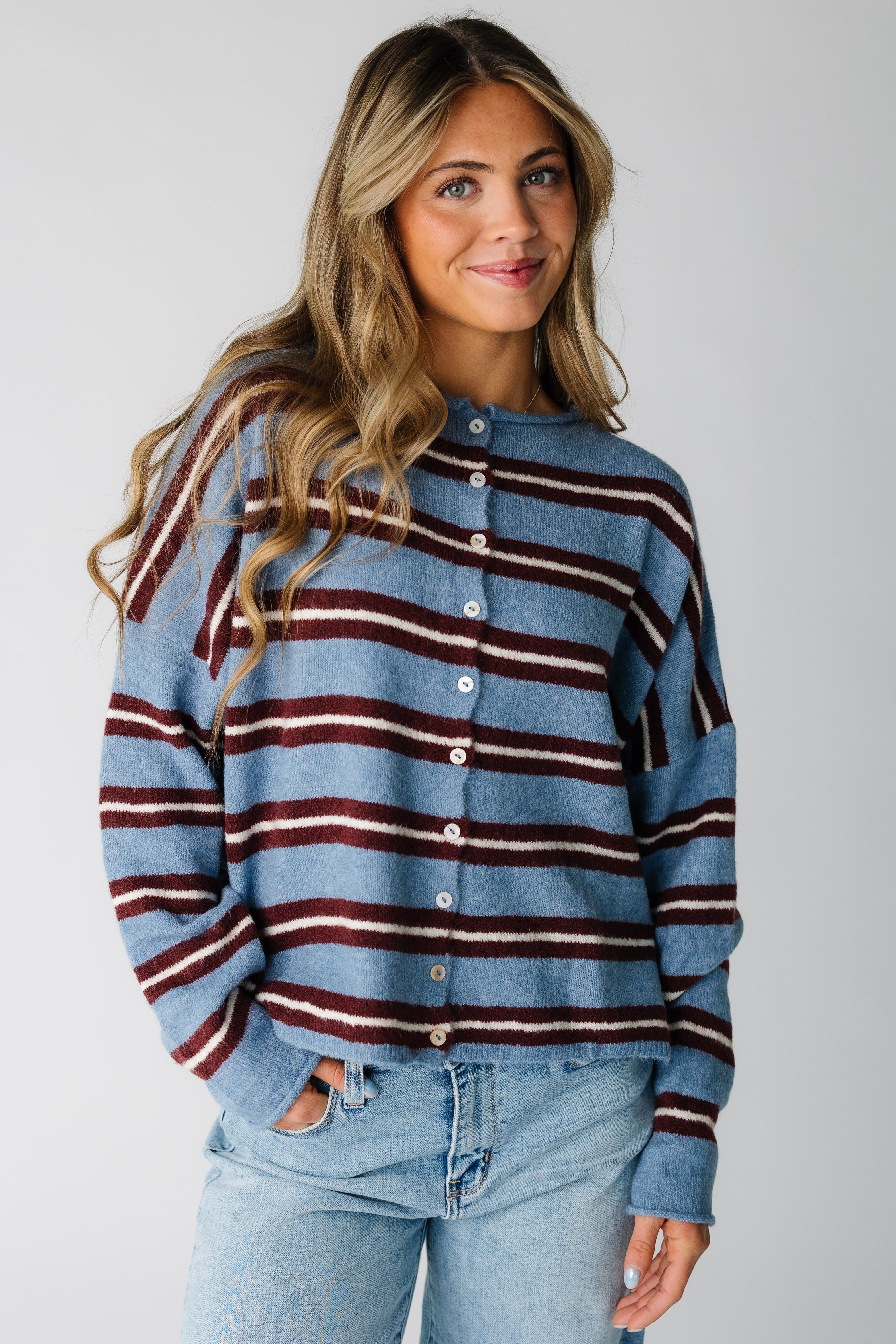 Aria Wide Stripe Cardigan – Called to Surf