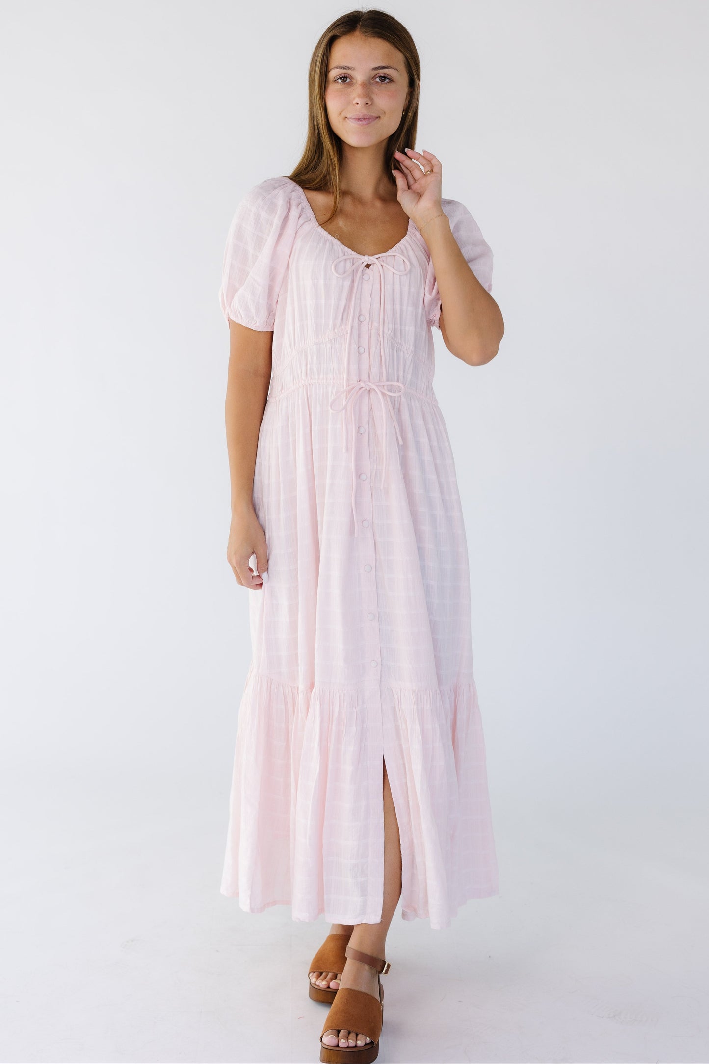 Citrus The Erika Dress in light pink for women and teen girls.