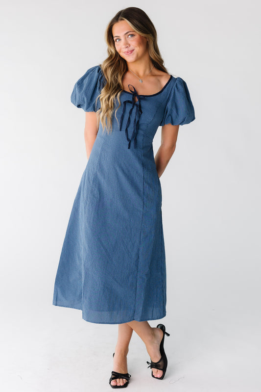The Amarillo Dress for women and teen in small gingham print
