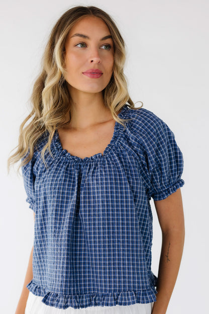 Francine Checkered Top WOMEN'S TOP Things Between 