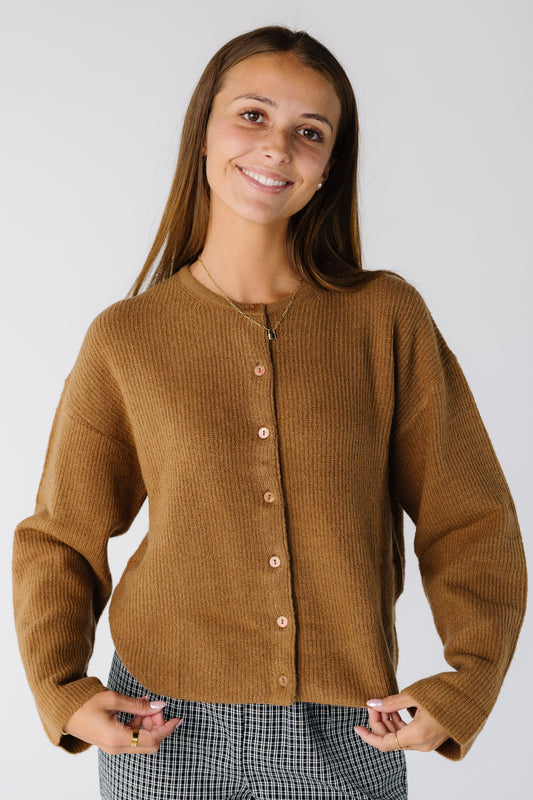 The Anabella Cardigan in brown for woman and teens
