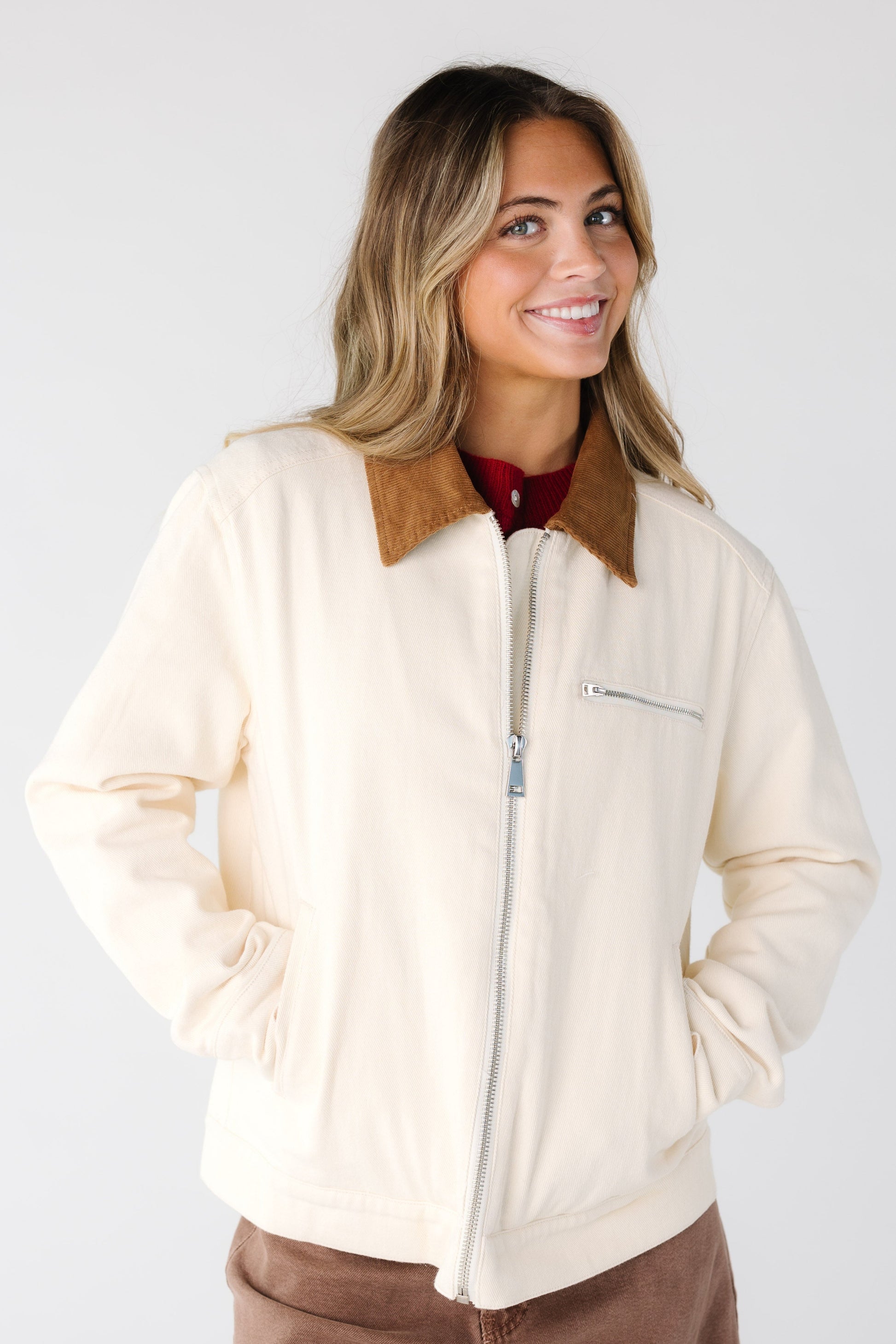 The Kline Jacket for women and teens in cream