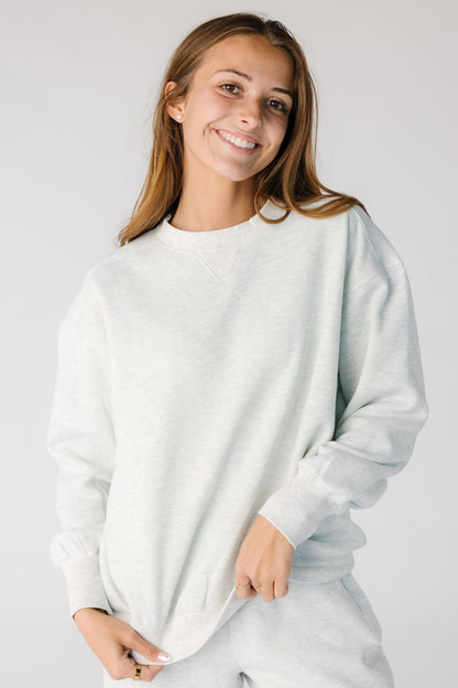Brass & Roe Coco Sweatshirt in heather grey for women and teens