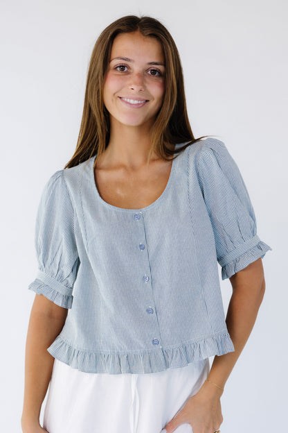 Serina Stripe Top WOMEN'S TOP Things Between Blue S 