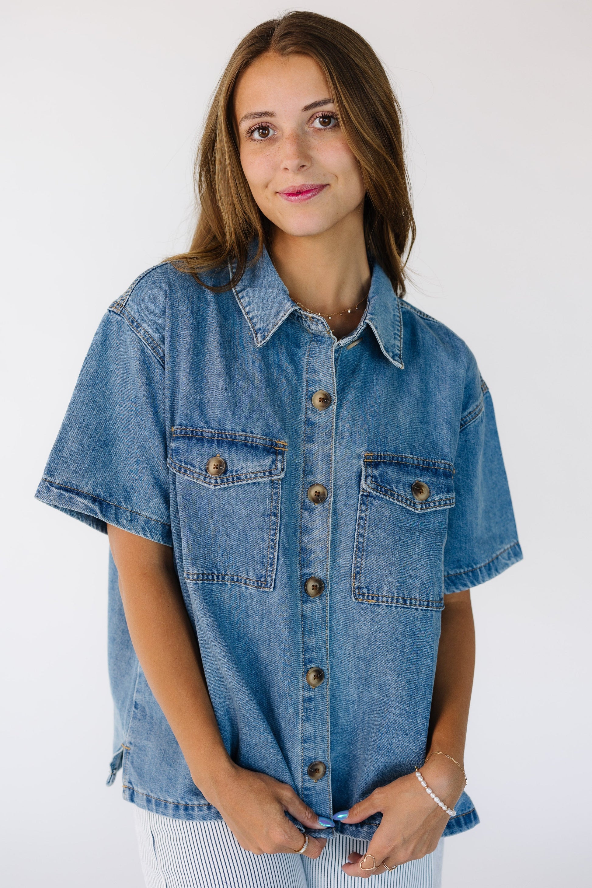 Josie Denim Blouse WOMEN'S TOP Wishlist 