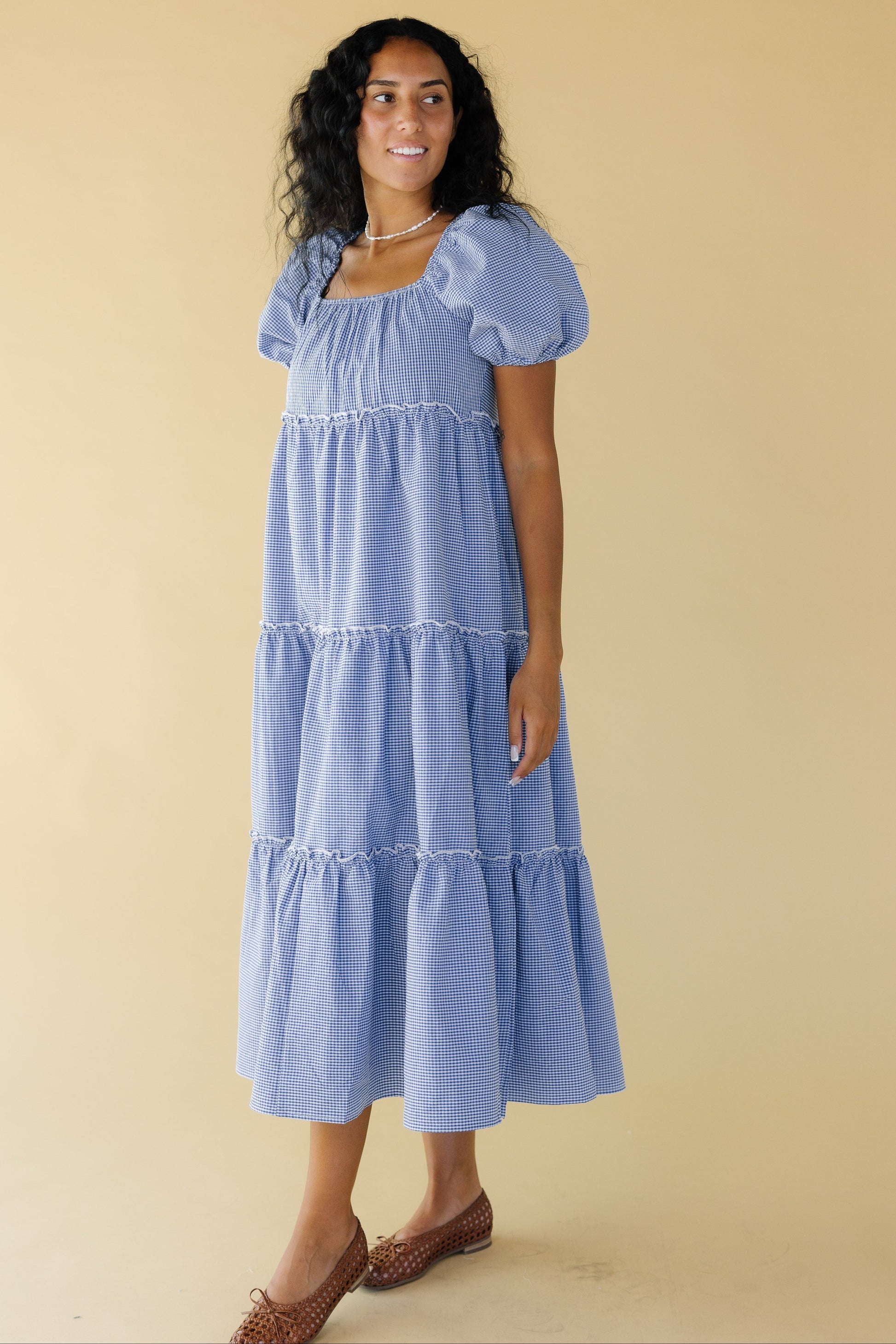Brass & Roe Charity Tier Dress - Navy/White WOMEN'S DRESS brass & roe 