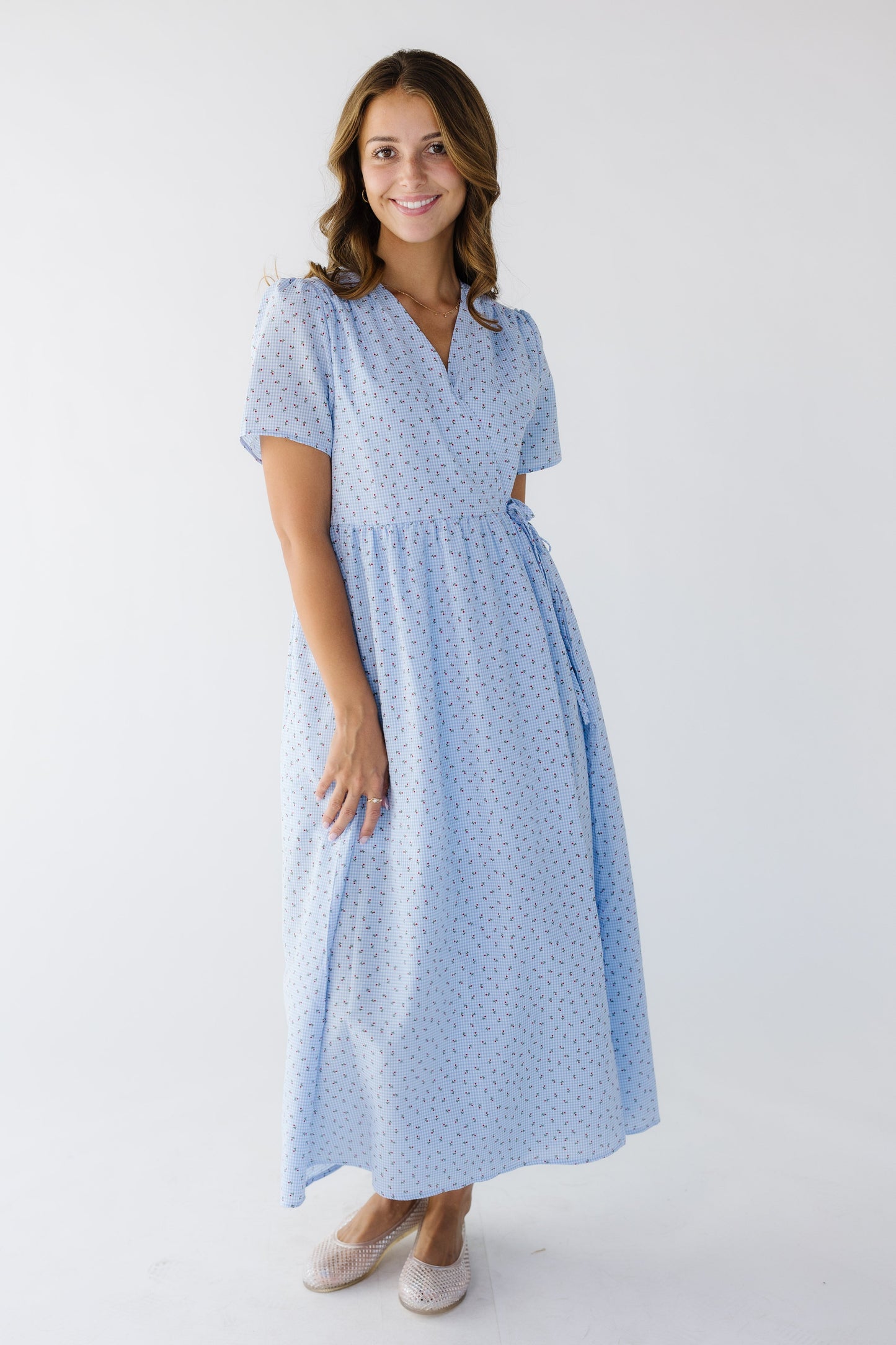 Women Brass & Roe Brass & Roe Lilly Wrap Dress Blue / L