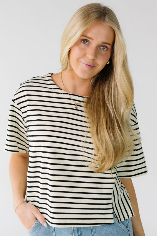 The Cassandra Top WOMEN'S TOP Mod Ref Ivory/Black S 