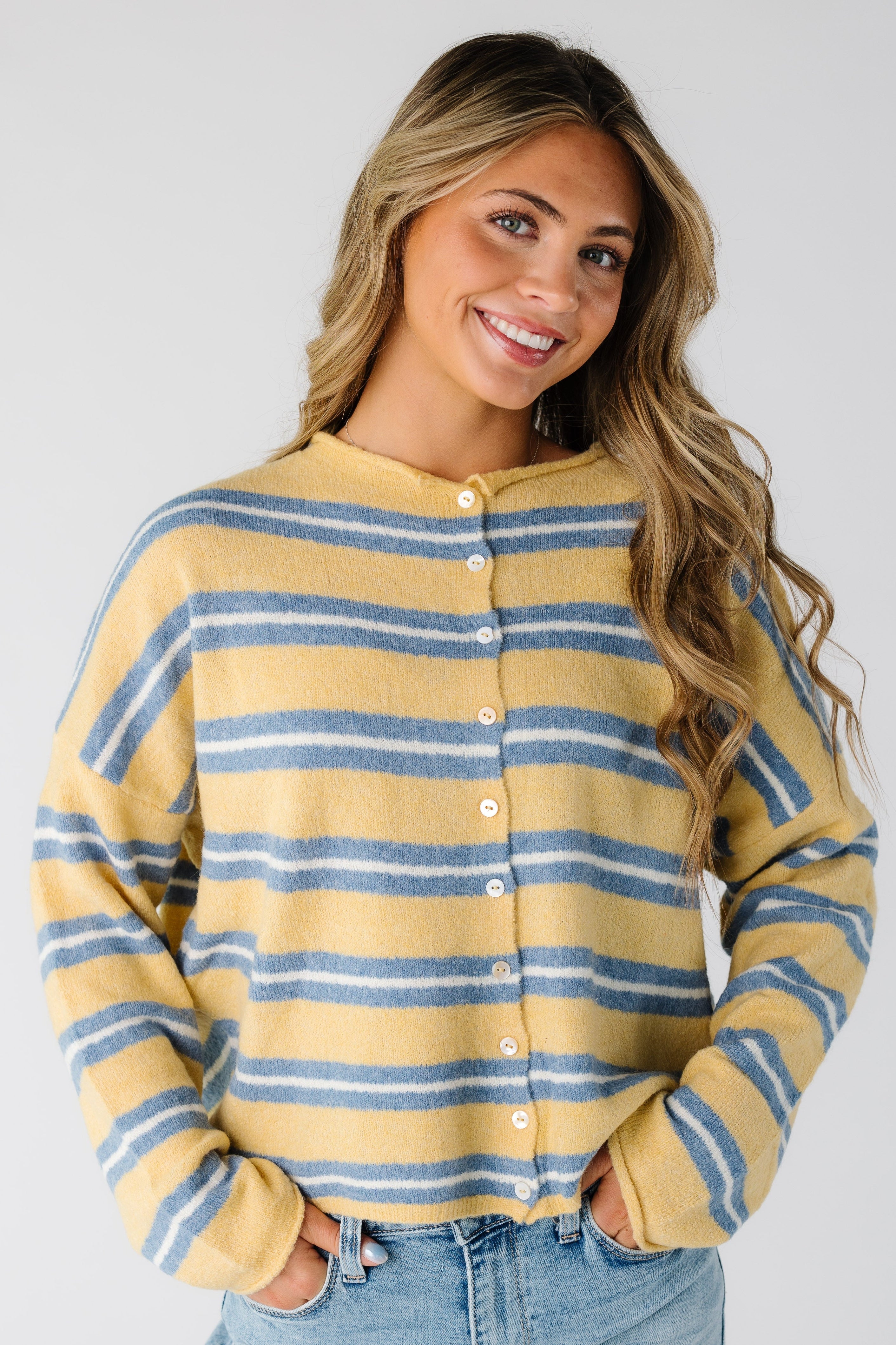 Aria Wide Stripe Cardigan – Called to Surf