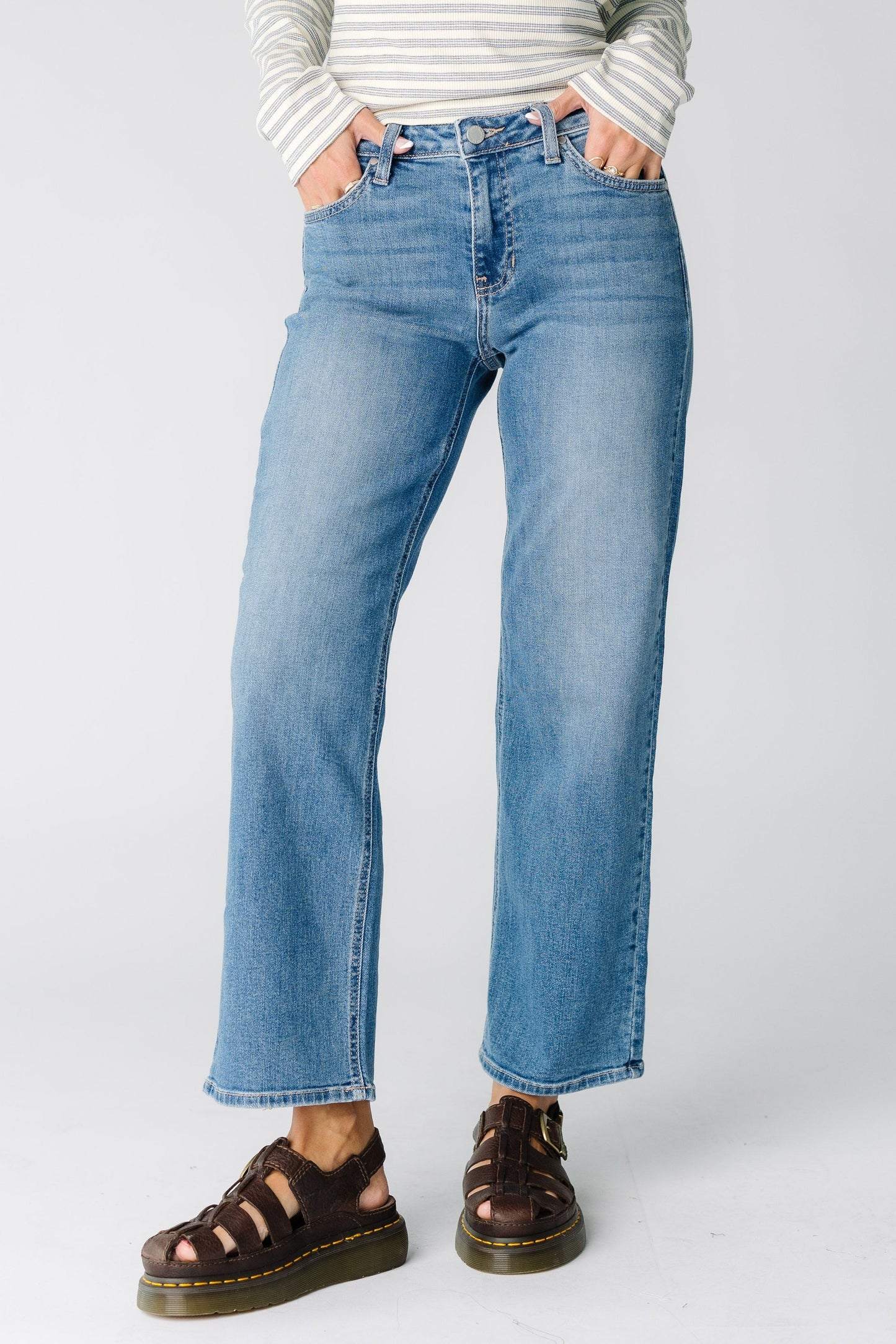 Sadie Mid Rise Slim Wide Leg WOMEN'S DENIM Just Panmaco Inc. 