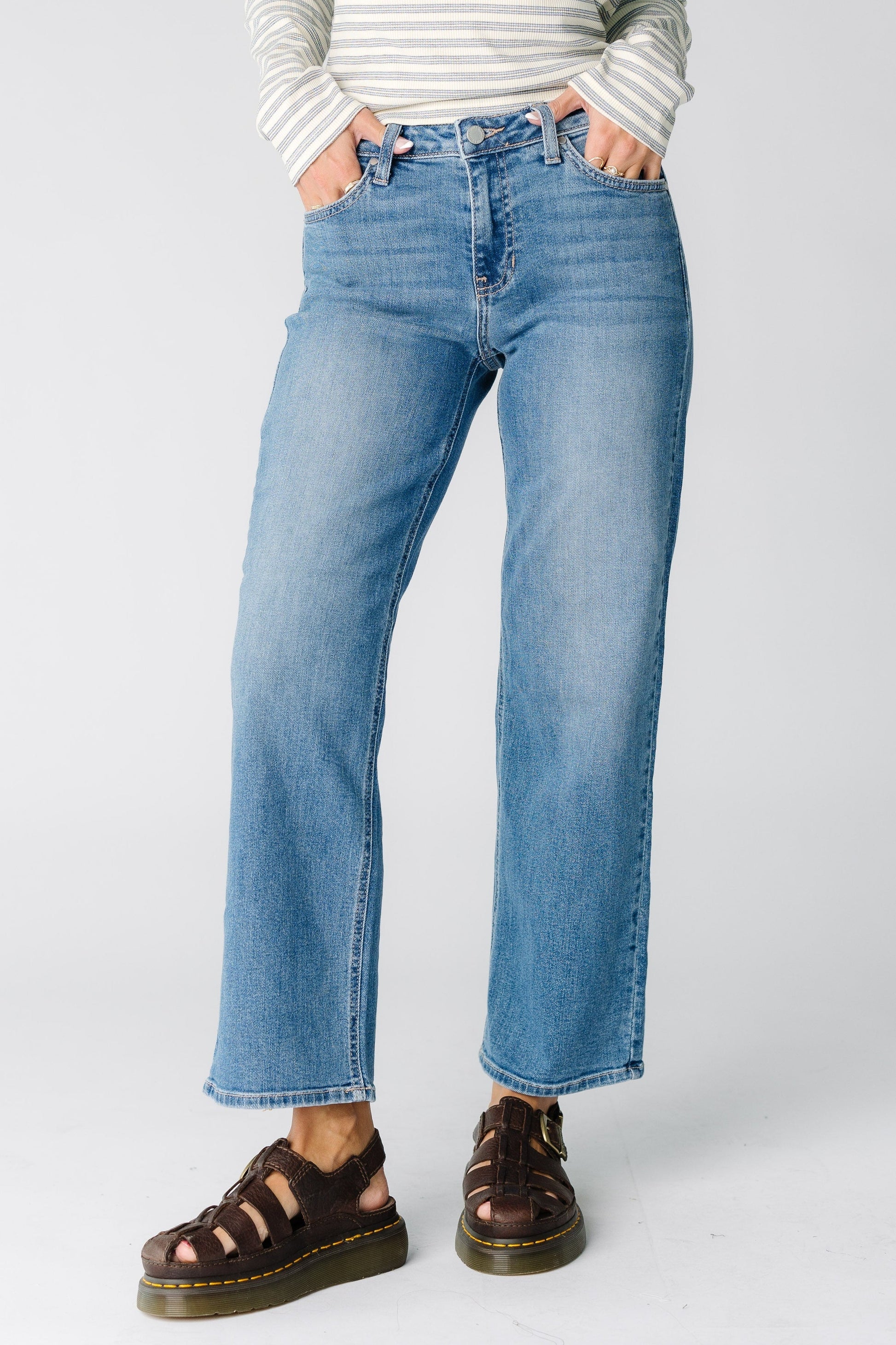 Sadie Mid Rise Slim Wide Leg WOMEN'S DENIM Just Panmaco Inc. 