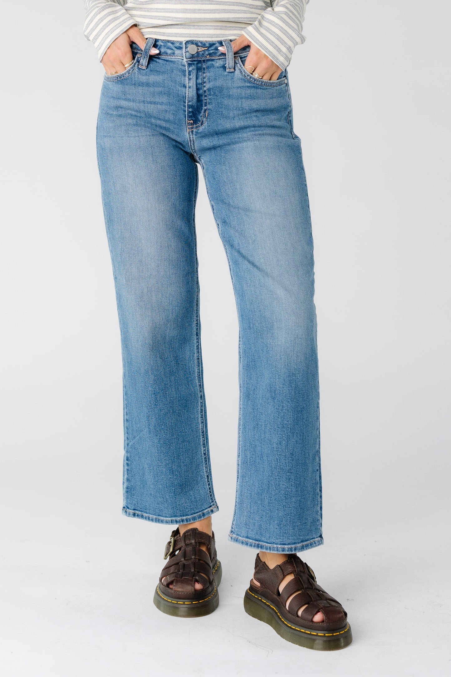 Sadie Mid Rise Slim Wide Leg WOMEN'S DENIM Just Panmaco Inc. 