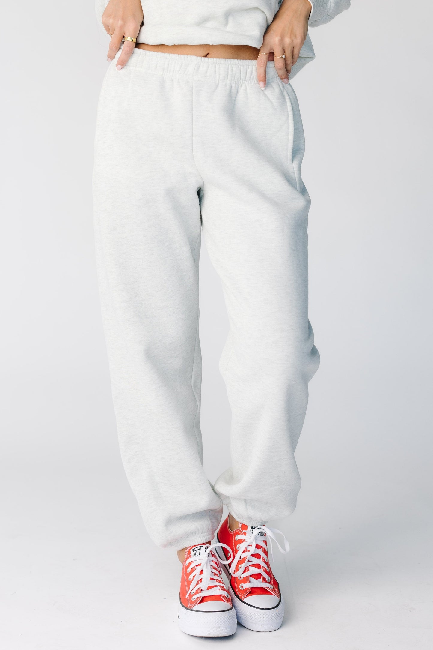 Brass & Roe Coco Sweatpants in light heather grey for women and teens