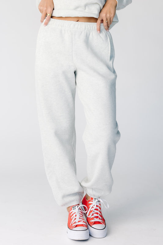 Brass & Roe Coco Sweatpants in light heather grey for women and teens