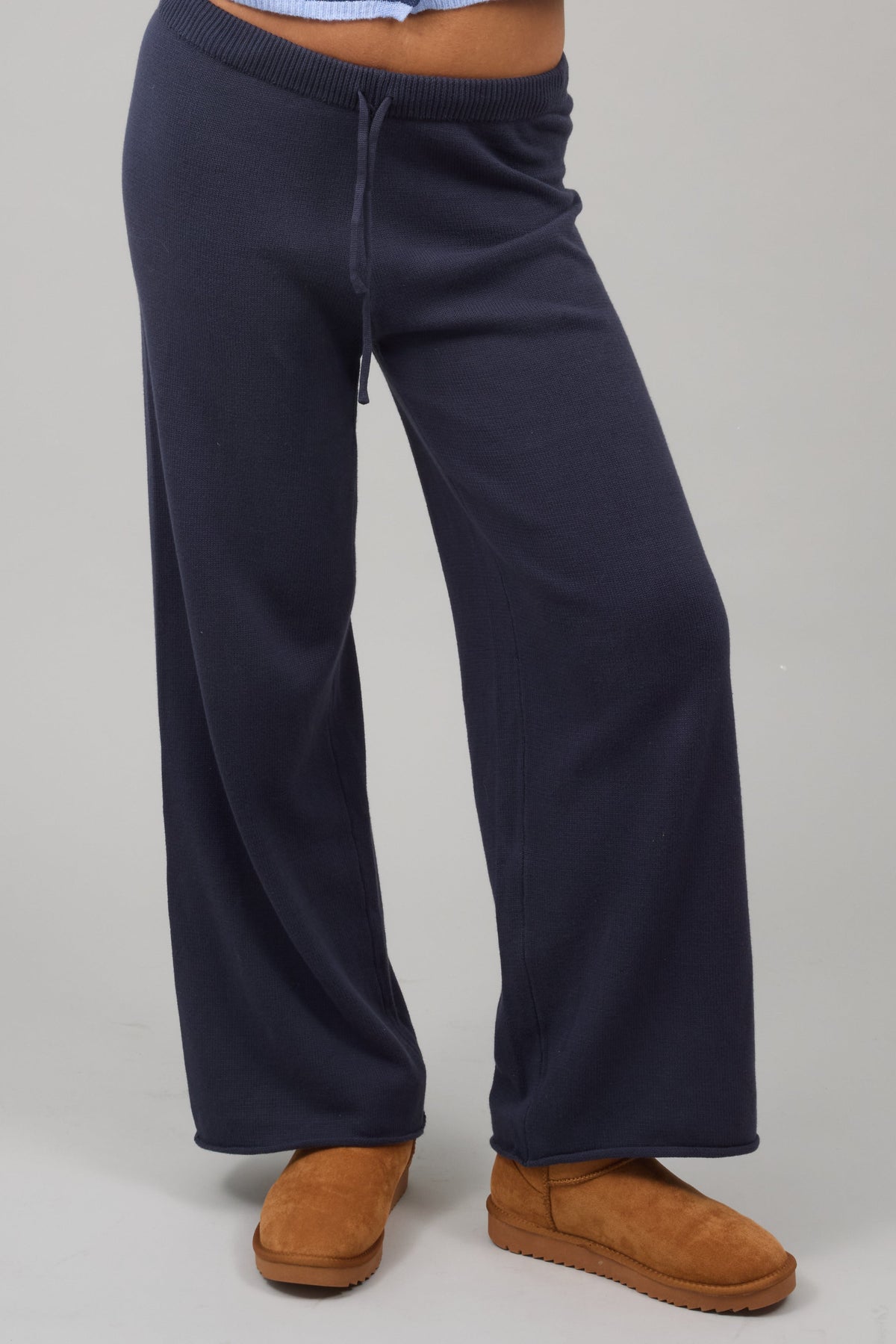 Victory Knit Pants in navy for women and teen girls.
